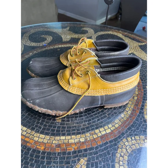 L.L. Bean Maine Hunting Shoe Duck Shoes 10MMade in USABrown Leather Rubber
